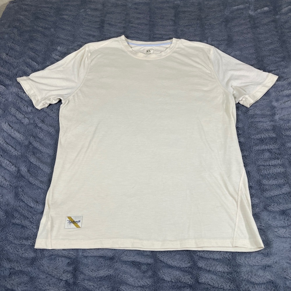 Tracksmith Mens XL Horizon Tee Off White Running Shirt Short Sleeve Training Top